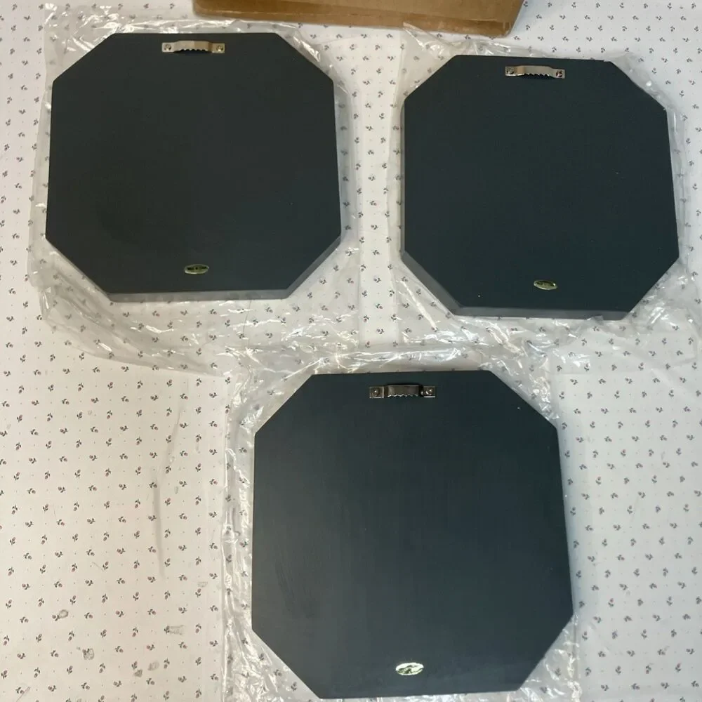 New Set of 3 Lillian Vernon Resin Laundry Plaques Wall Art 3D Raised Design